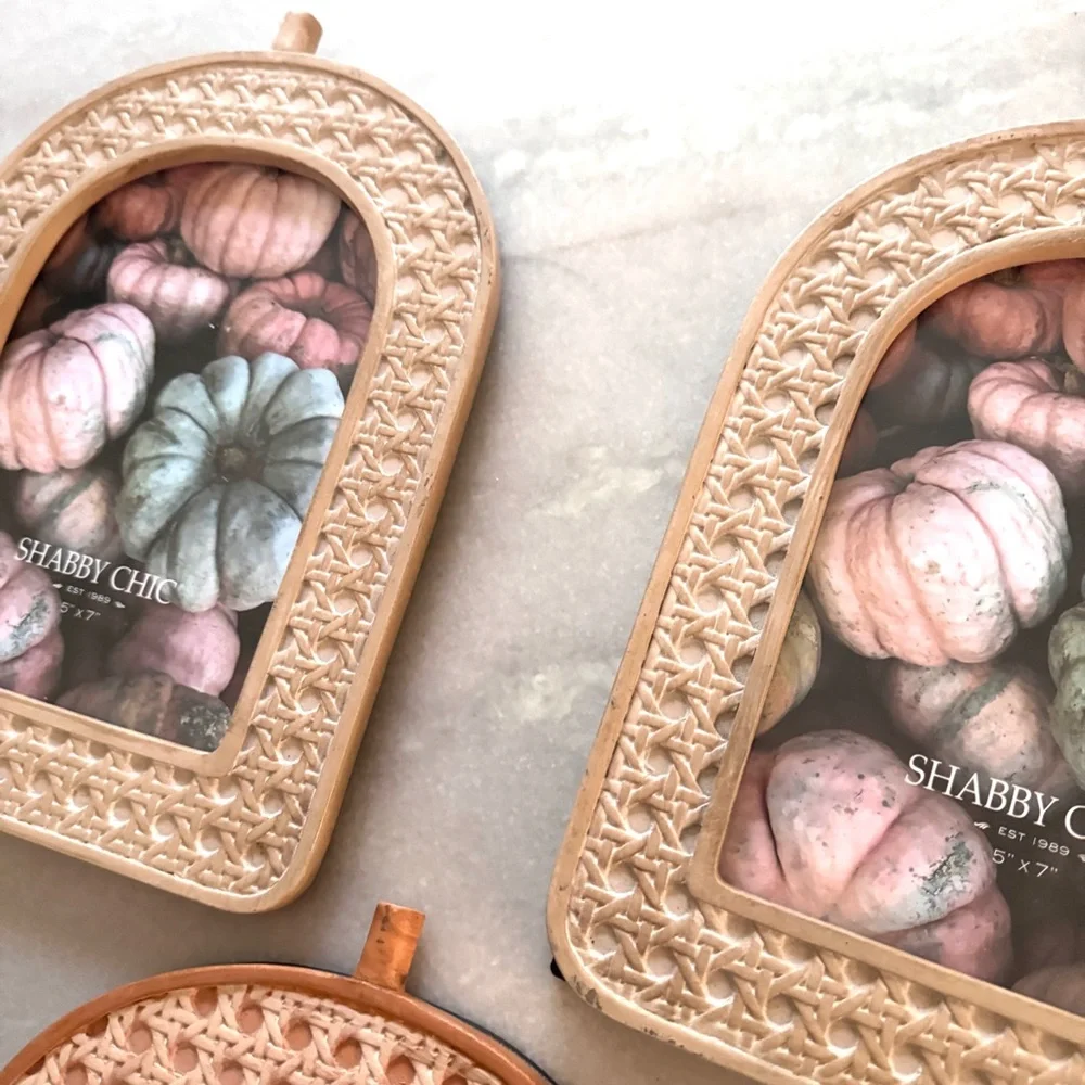 NWT Shabby Chic Decorative Rattan Style Frames set of 3